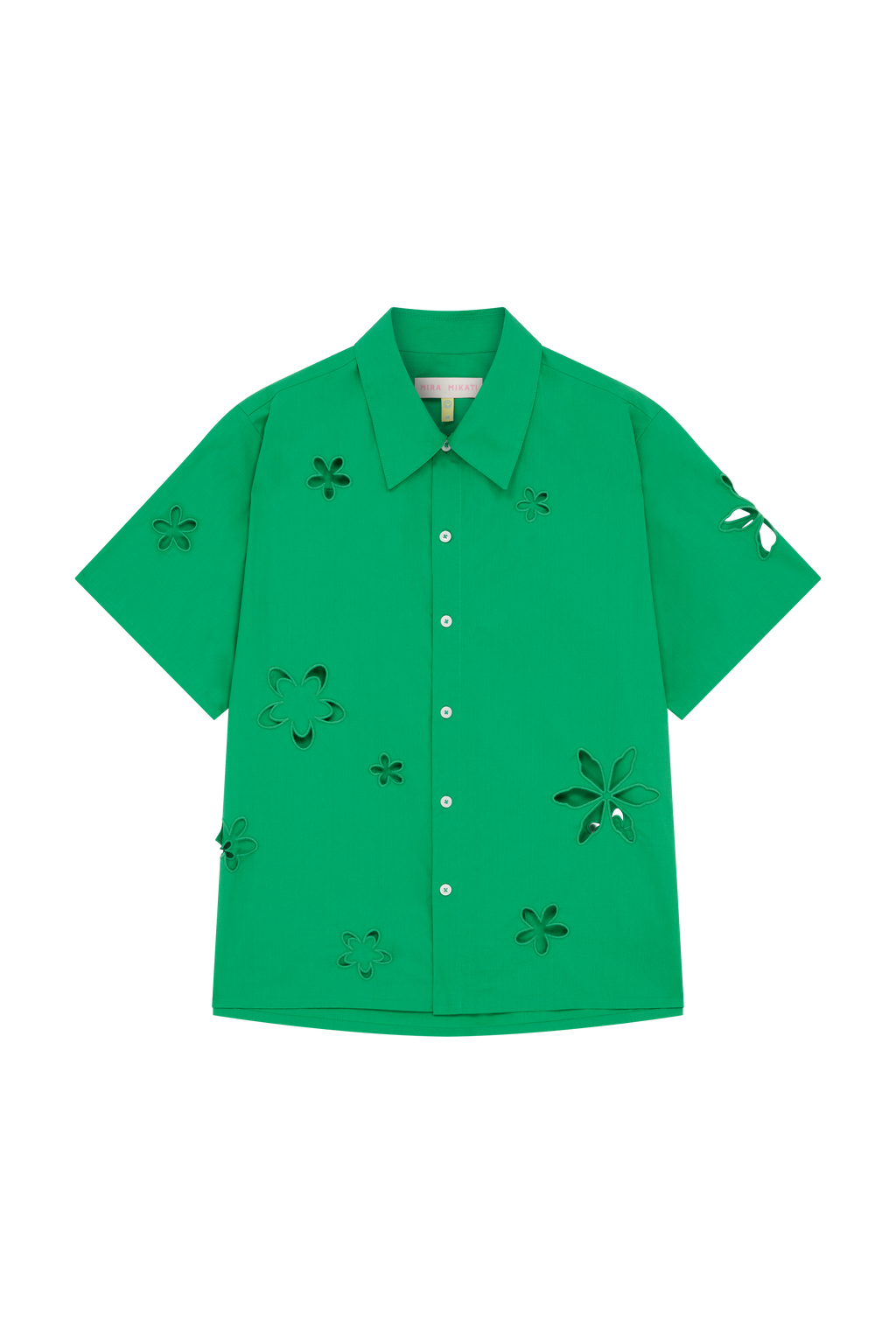 Cut Out Flowers Short Shirt