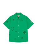 Cut Out Flowers Short Shirt