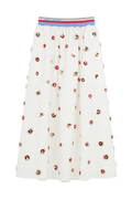 Skirt With Sequin Flower Motifs