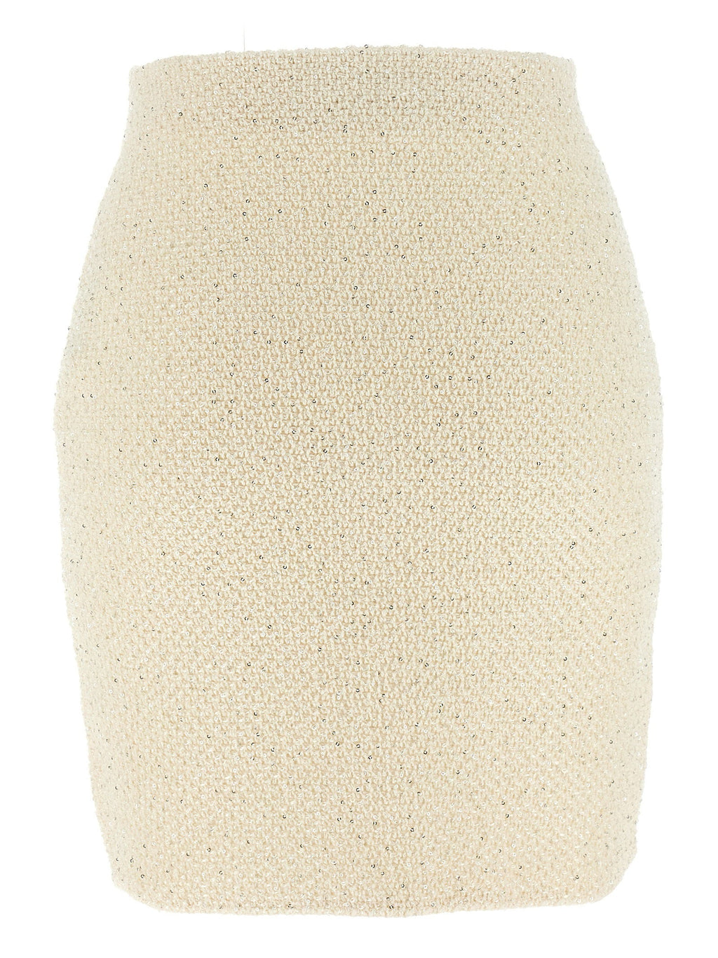 Self-Portrait Self-Portrait Cream Sequin Knit Mini Skirt