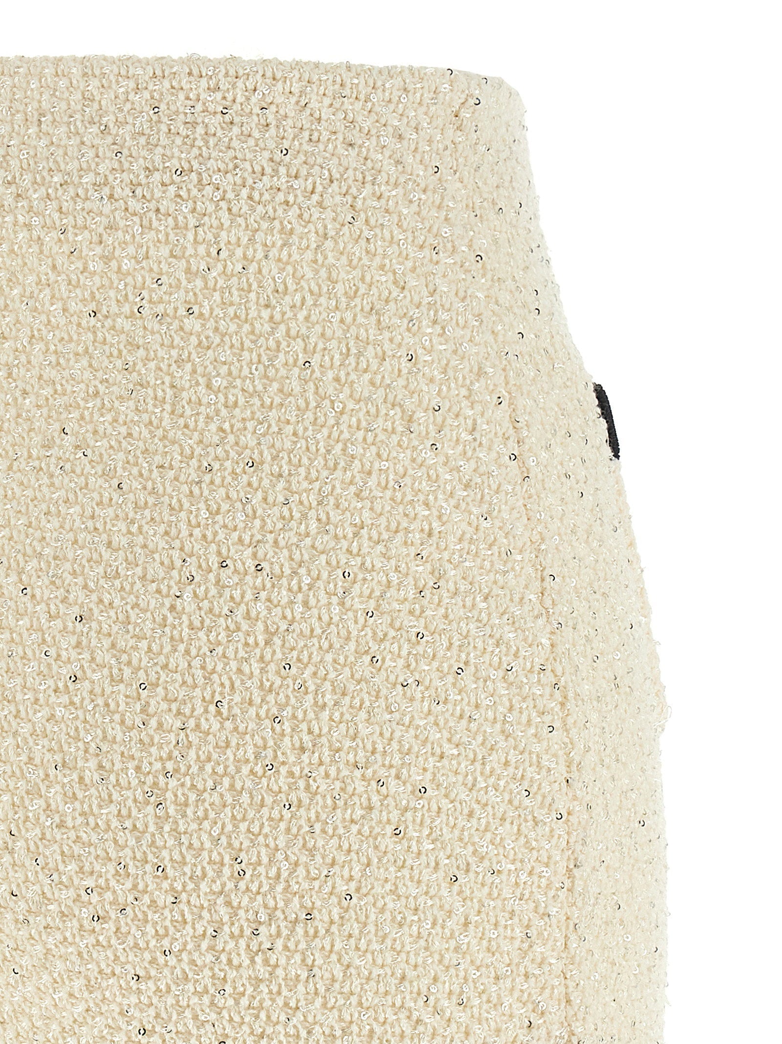 Self-Portrait Self-Portrait Cream Sequin Knit Mini Skirt