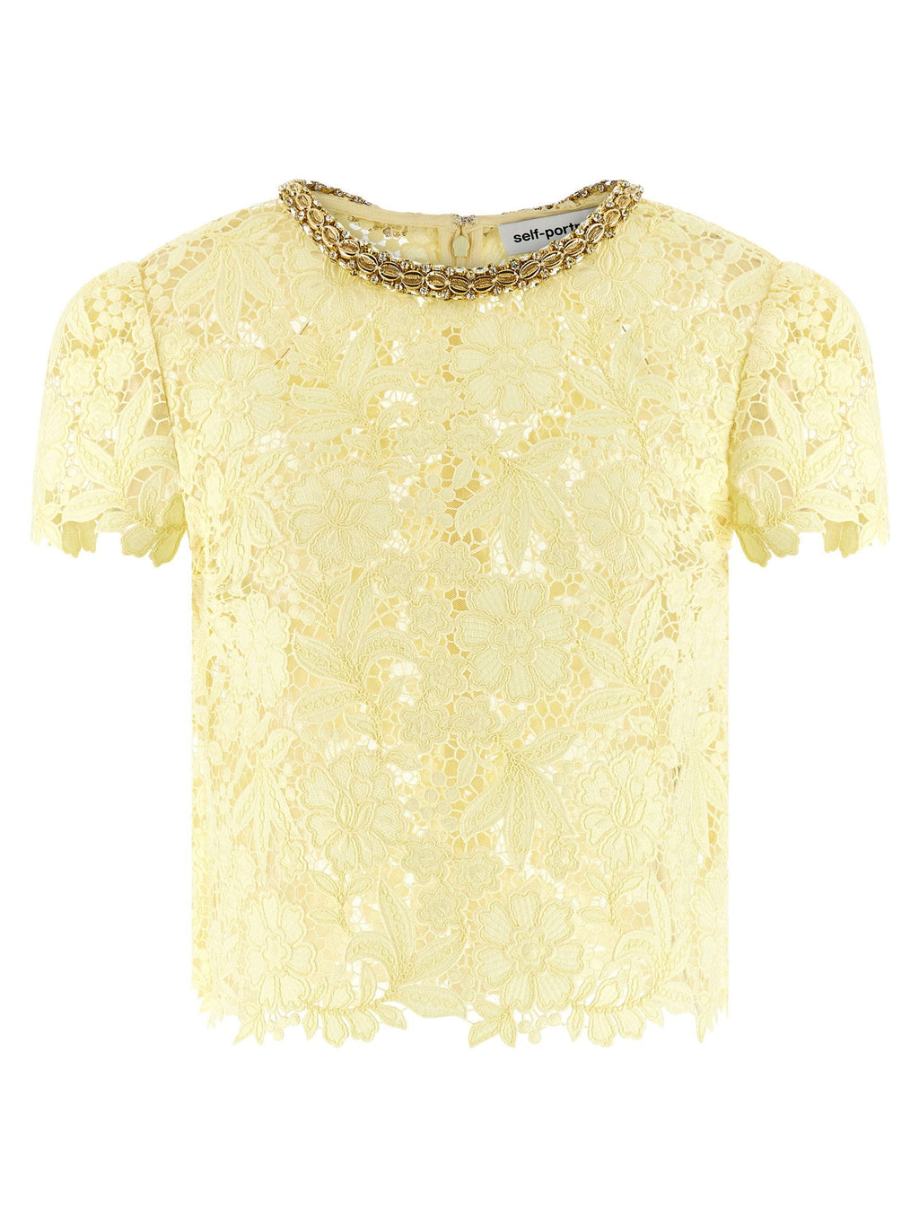 Self-Portrait Self-Portrait Yellow Lace Top