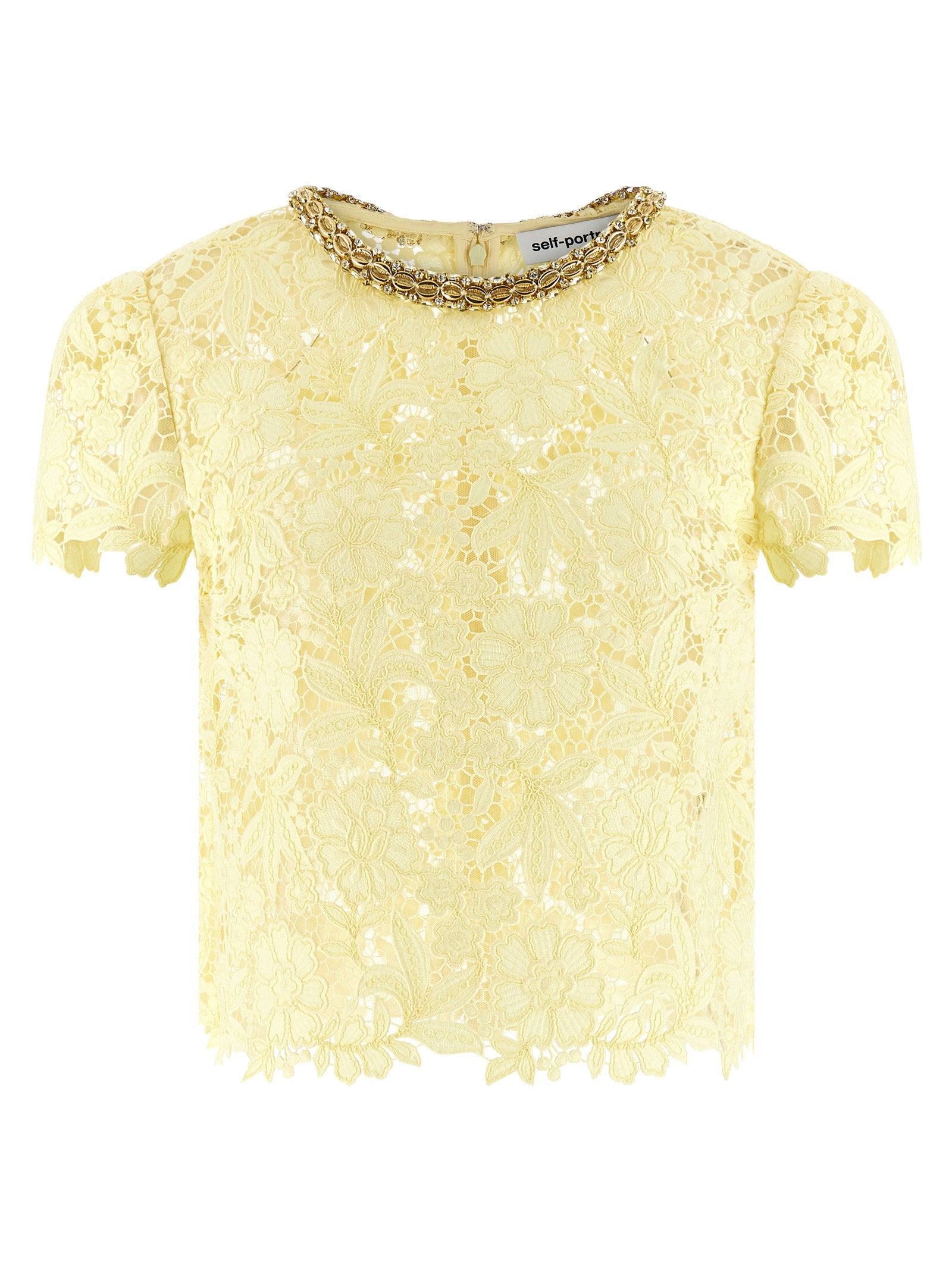 Self-Portrait Self-Portrait Yellow Lace Top