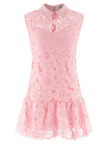Self-Portrait Self-Portrait Pink Lace Collared Dress