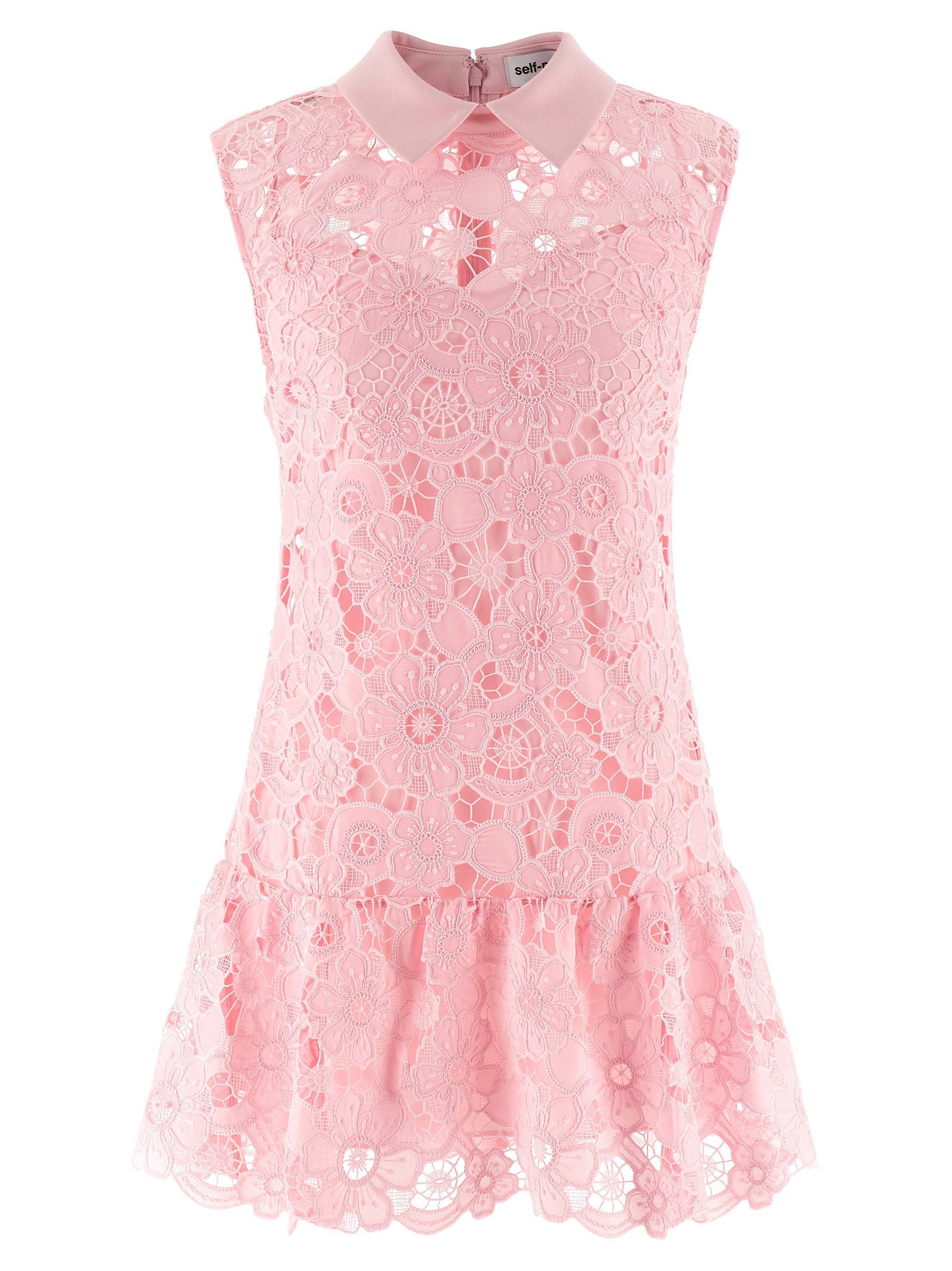 Self-Portrait Self-Portrait Pink Lace Collared Dress
