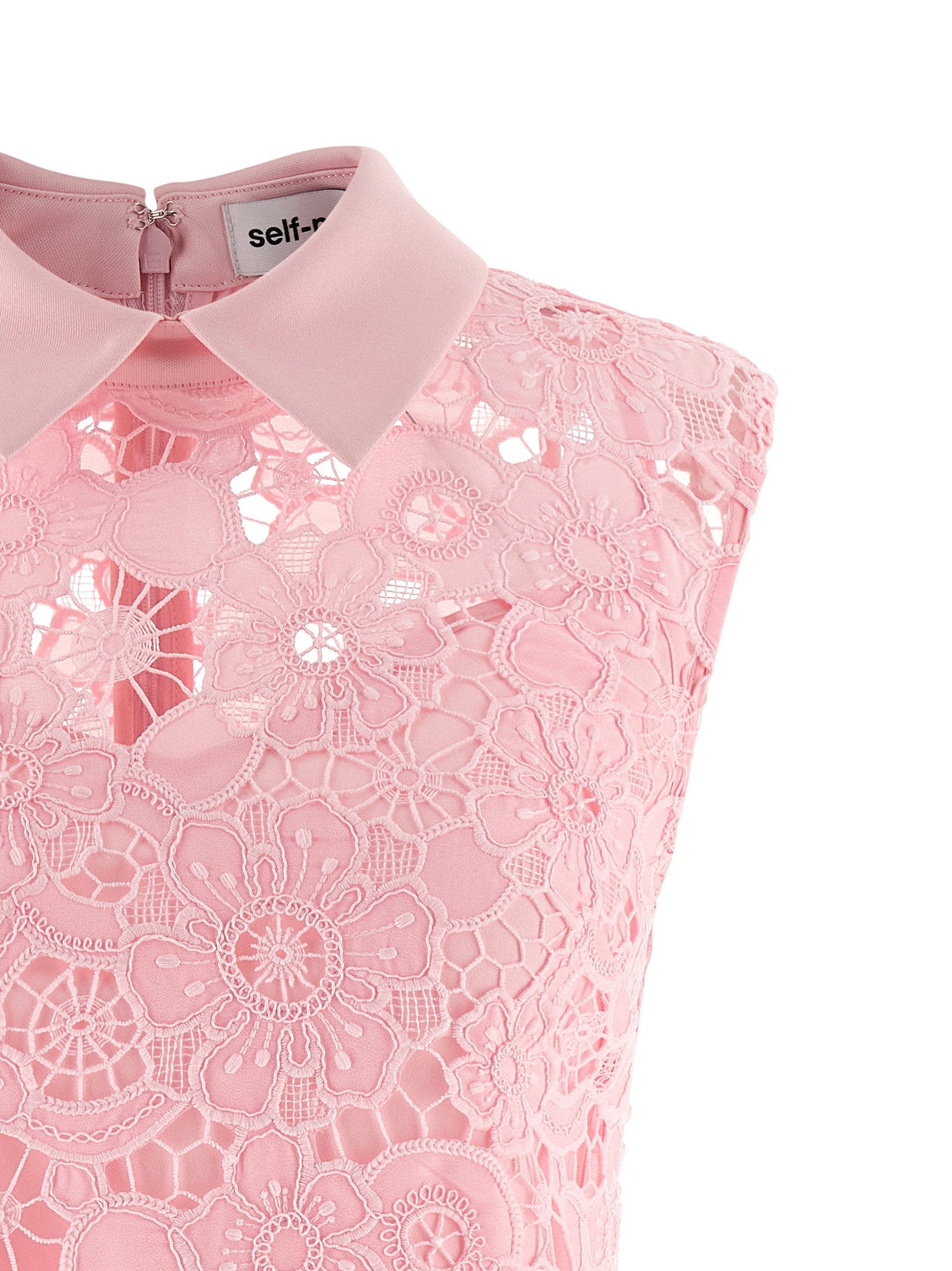 Self-Portrait Self-Portrait Pink Lace Collared Dress