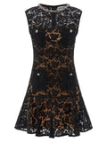 Self-Portrait Self-Portrait Black Lace Crystal Dress