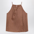 Max Mara Studio Max Mara Studio Tobacco-coloured ramie gauze top