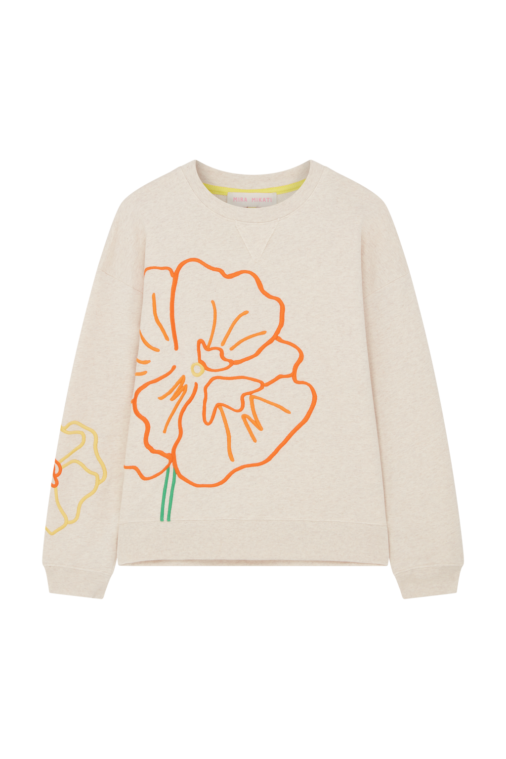 Large Embroidered Flower Sweatshirt