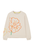 Large Embroidered Flower Sweatshirt