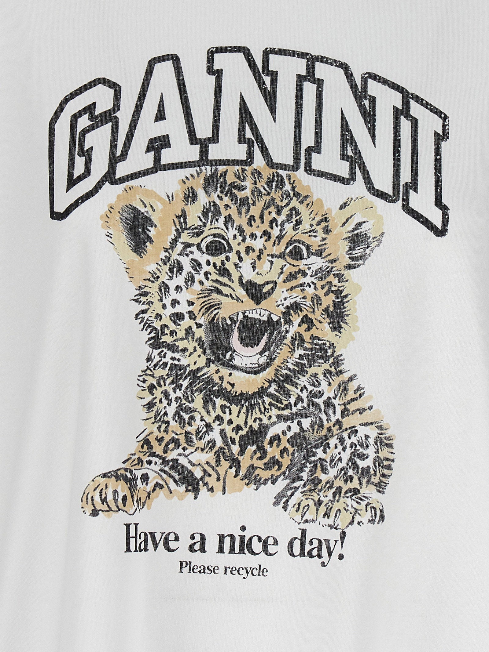 Ganni Ganni Leopard T-shirt