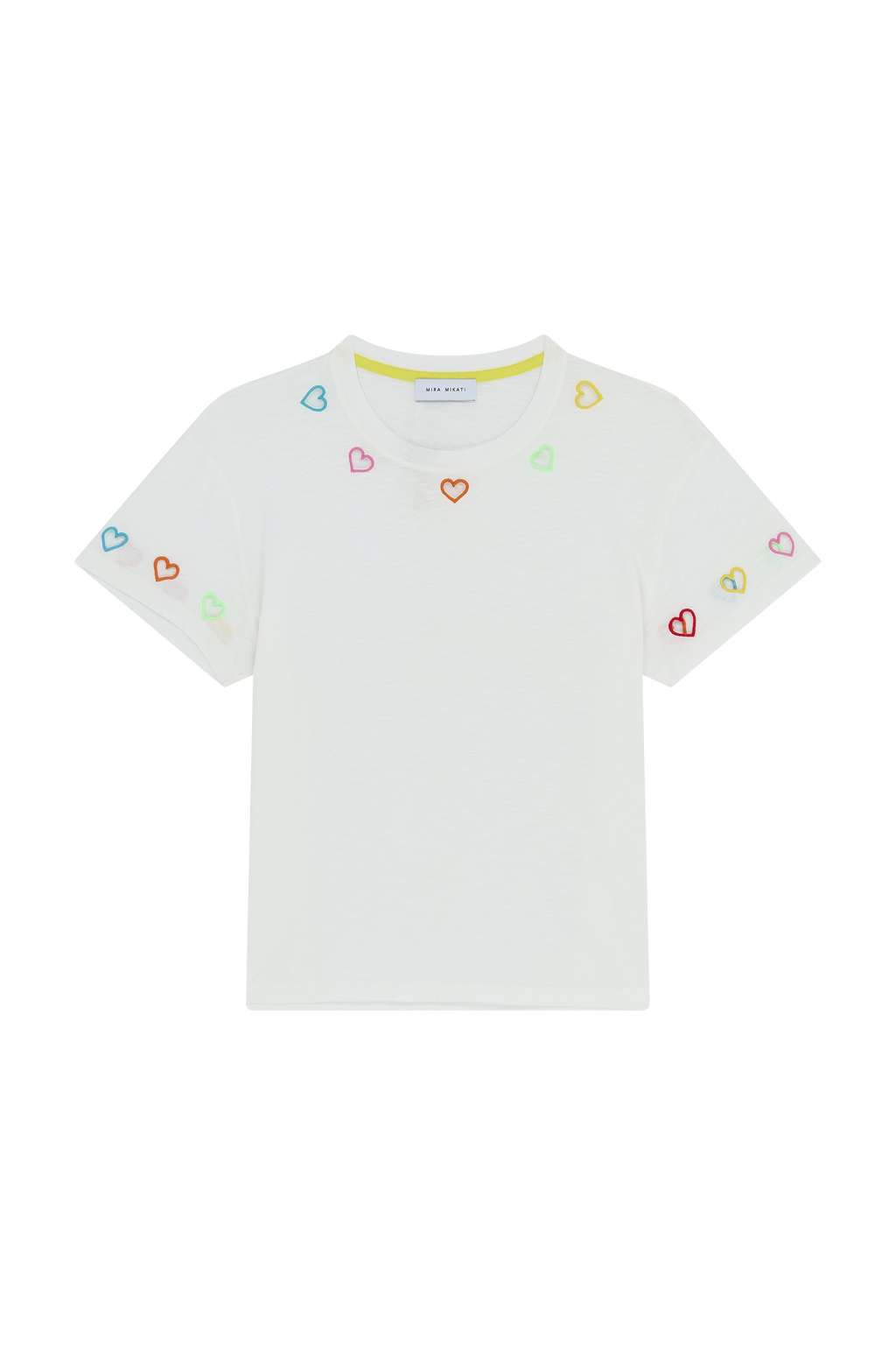 Cut-Out Heart Trim T-Shirt