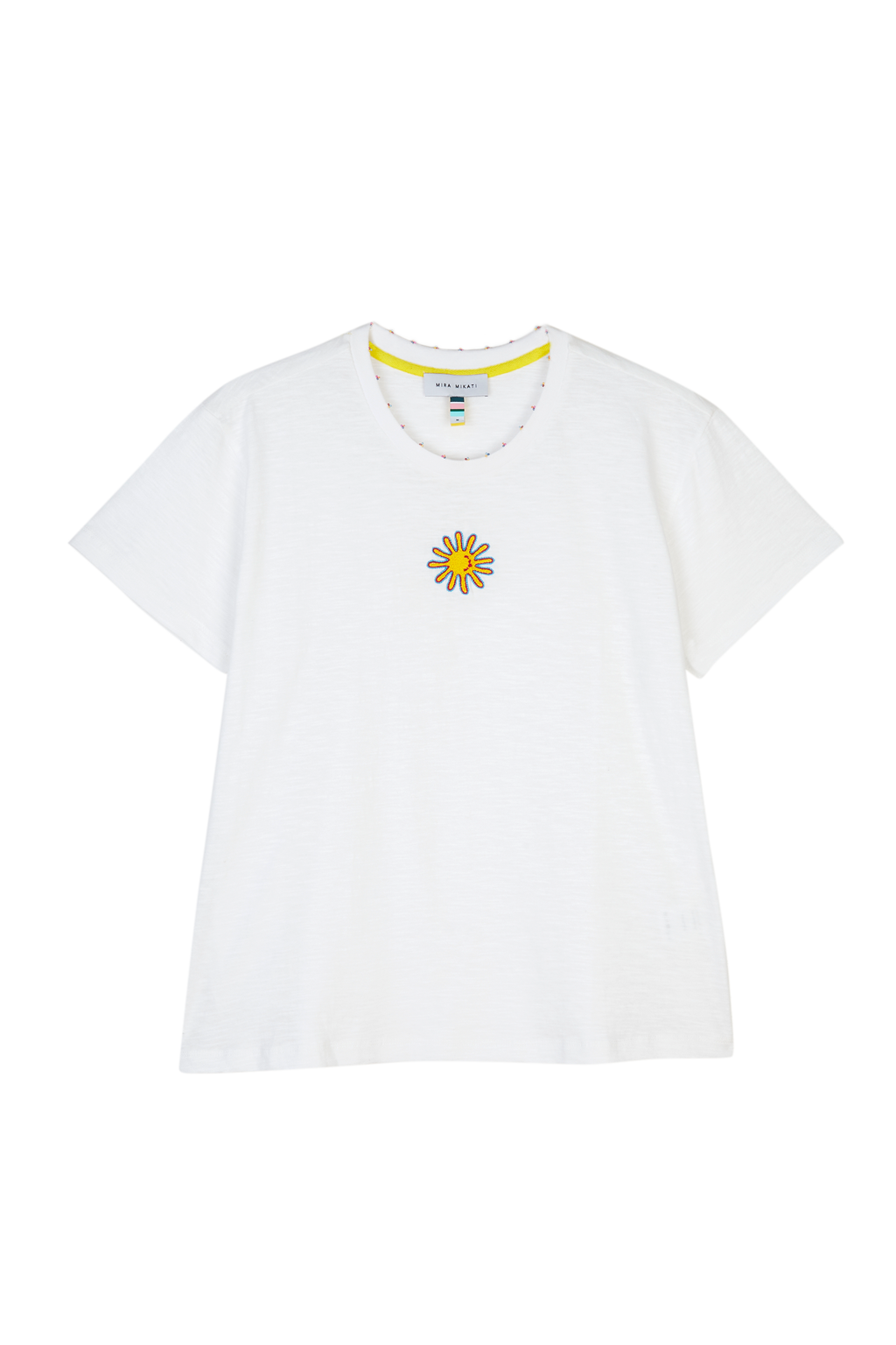 Embroidered Sun Melange T-Shirt