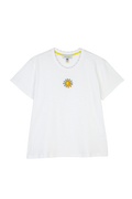 Embroidered Sun Melange T-Shirt