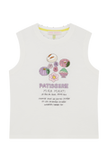 Embroidered Tank Top With Bead Details