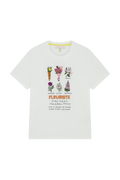Slub Tee With Flower Embroidery
