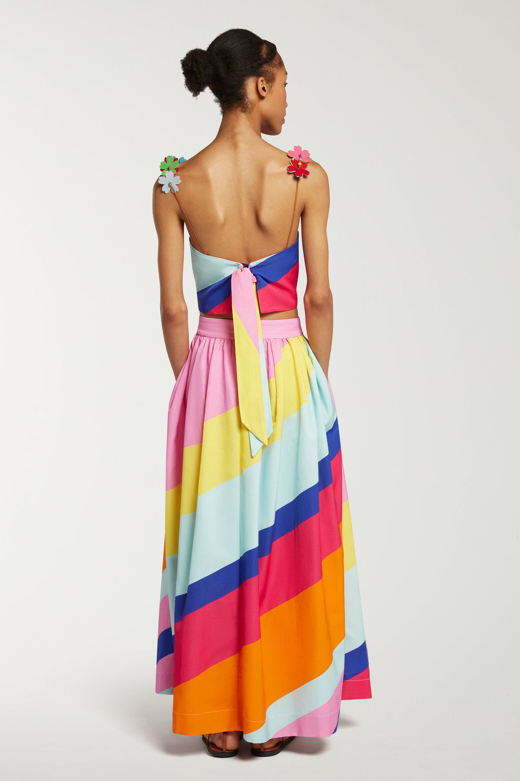 Short Top With Flower Straps