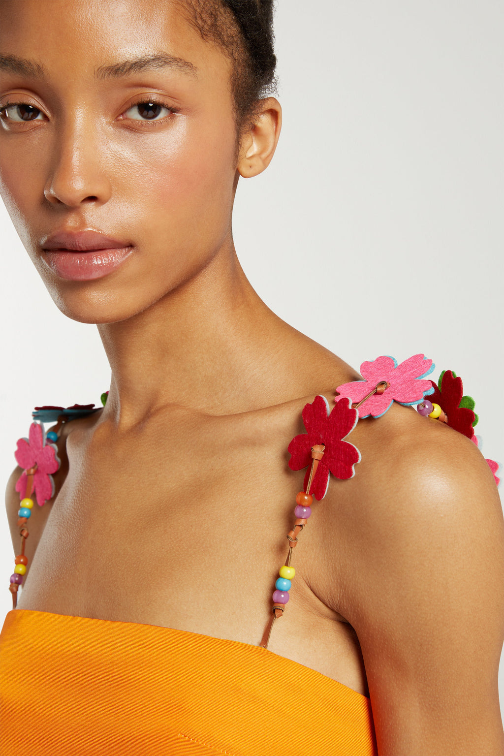Short Top With Flower Straps