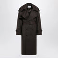 The Frankie Shop Dursley brown wool-blend trench coat