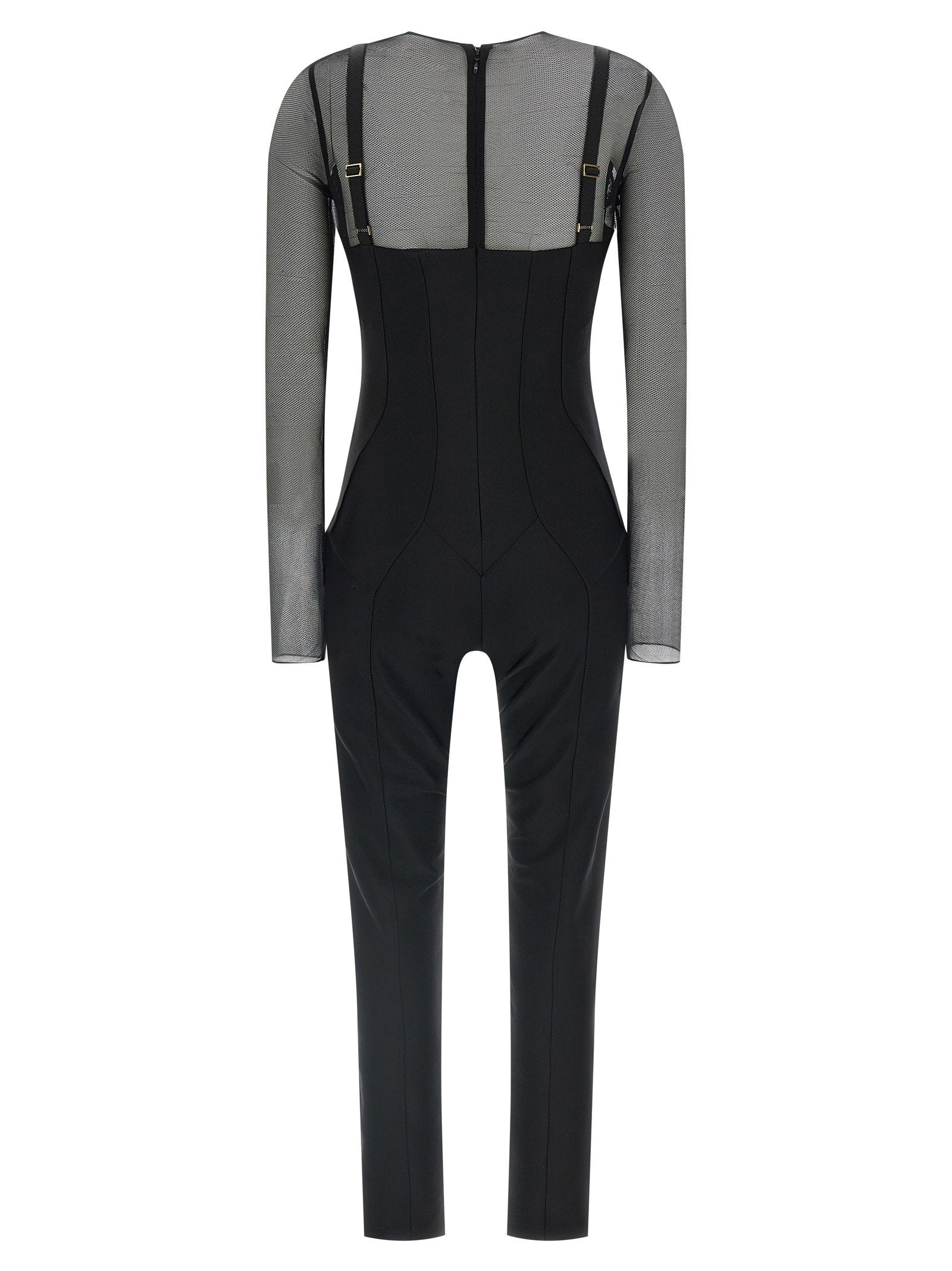Elisabetta Franchi Elisabetta Franchi Jersey And Tulle Jumpsuit