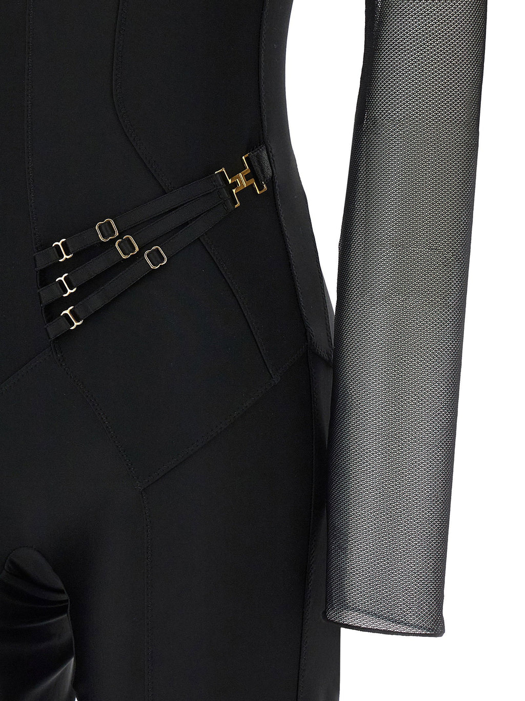 Elisabetta Franchi Elisabetta Franchi Jersey And Tulle Jumpsuit