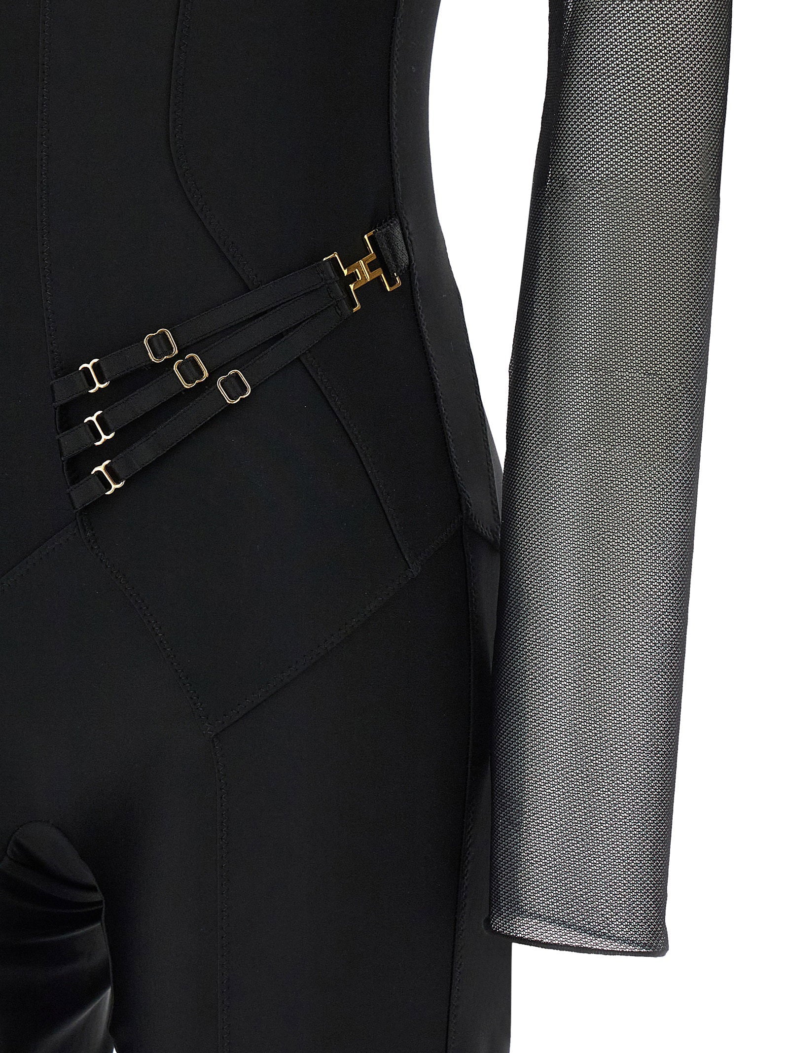 Elisabetta Franchi Elisabetta Franchi Jersey And Tulle Jumpsuit