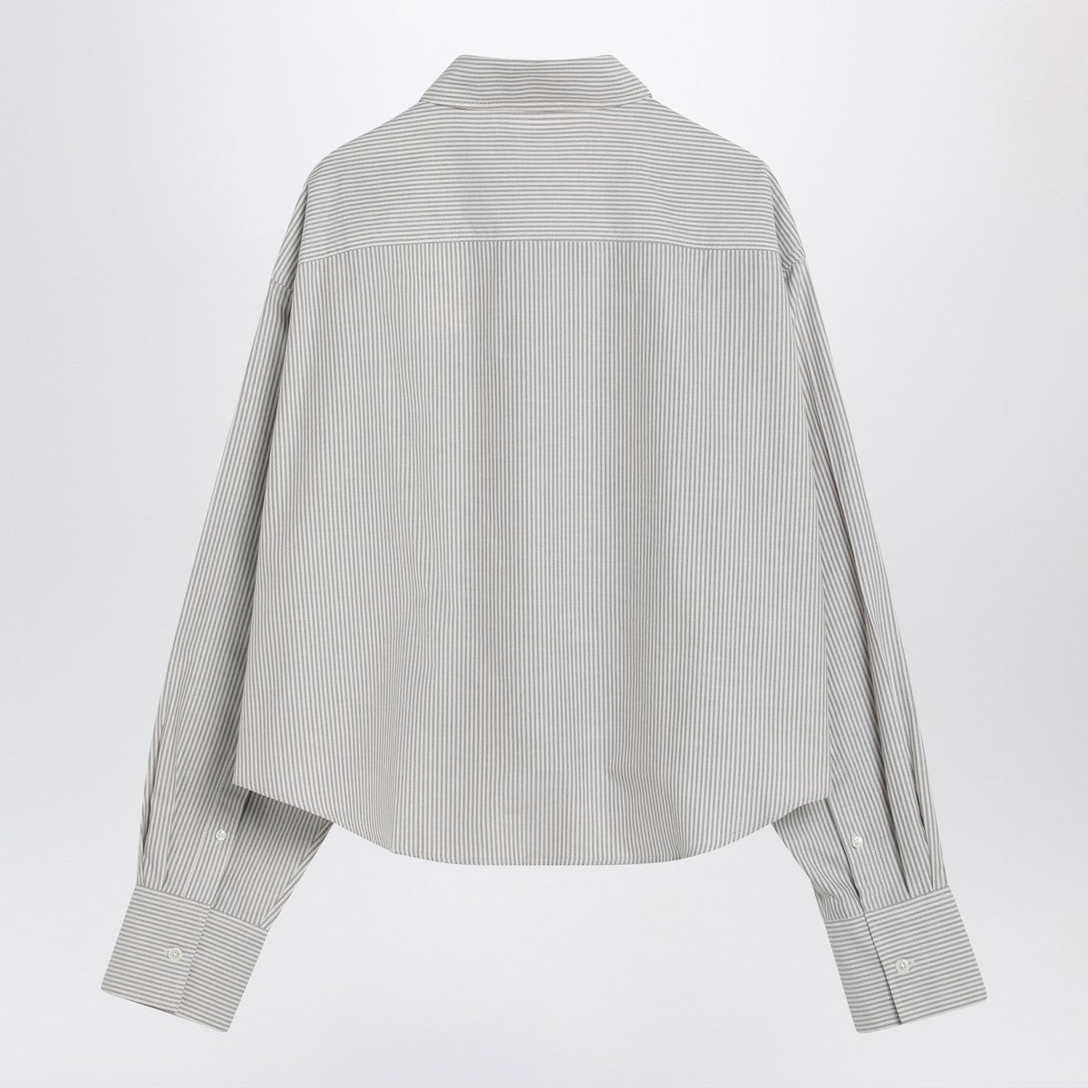 Ami Paris Ami Paris Striped Ami de Coeur cropped shirt