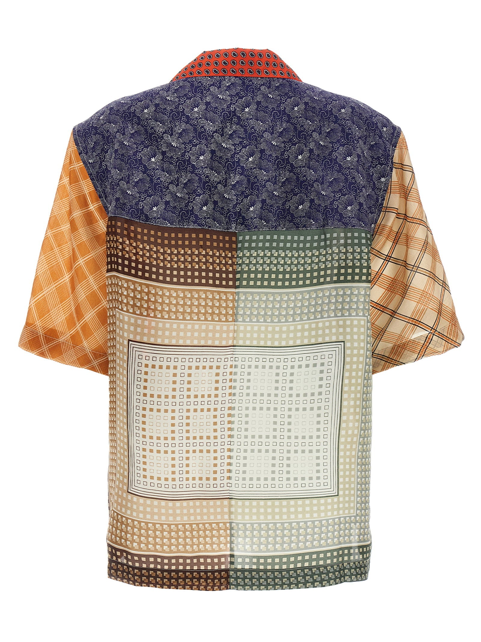 Marine Serre Marine Serre Regenerated Silk Scarves Bowling Shirt
