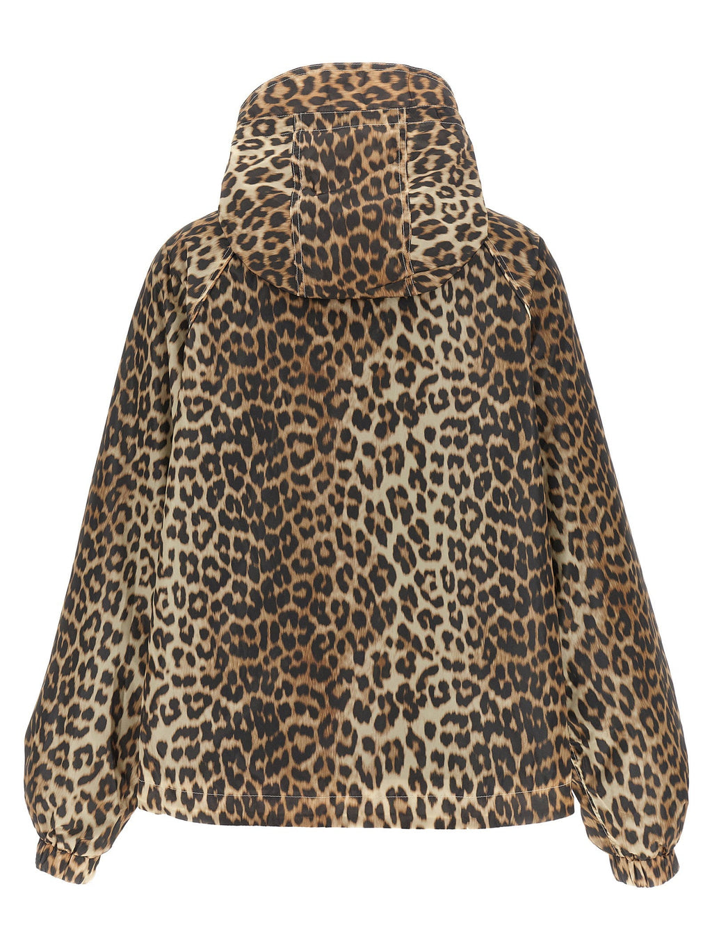 Ganni Ganni Leopard Print Nylon Windbreaker