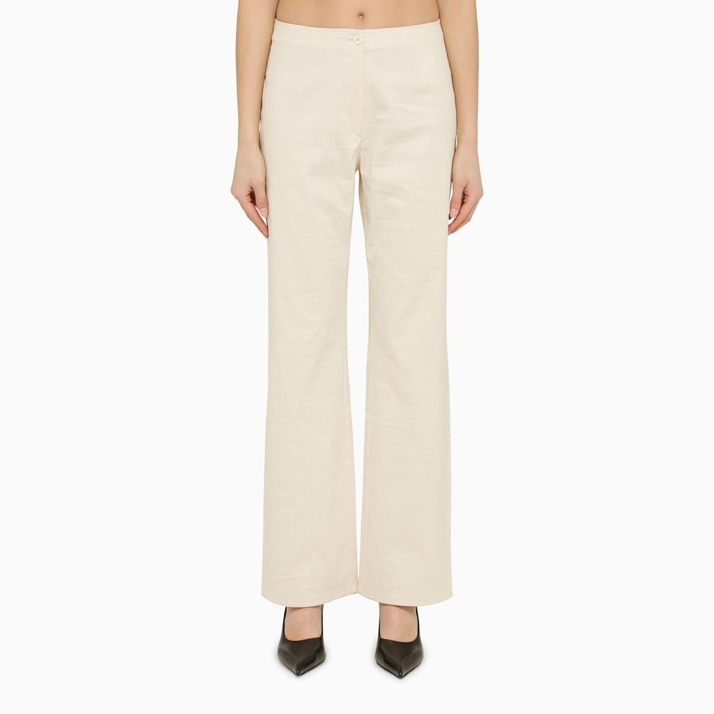Our Legacy Regular white cotton trousers
