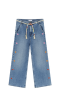 Embroidered Heart Jeans