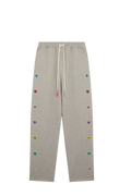 Embroidered Heart Cut Out Joggers