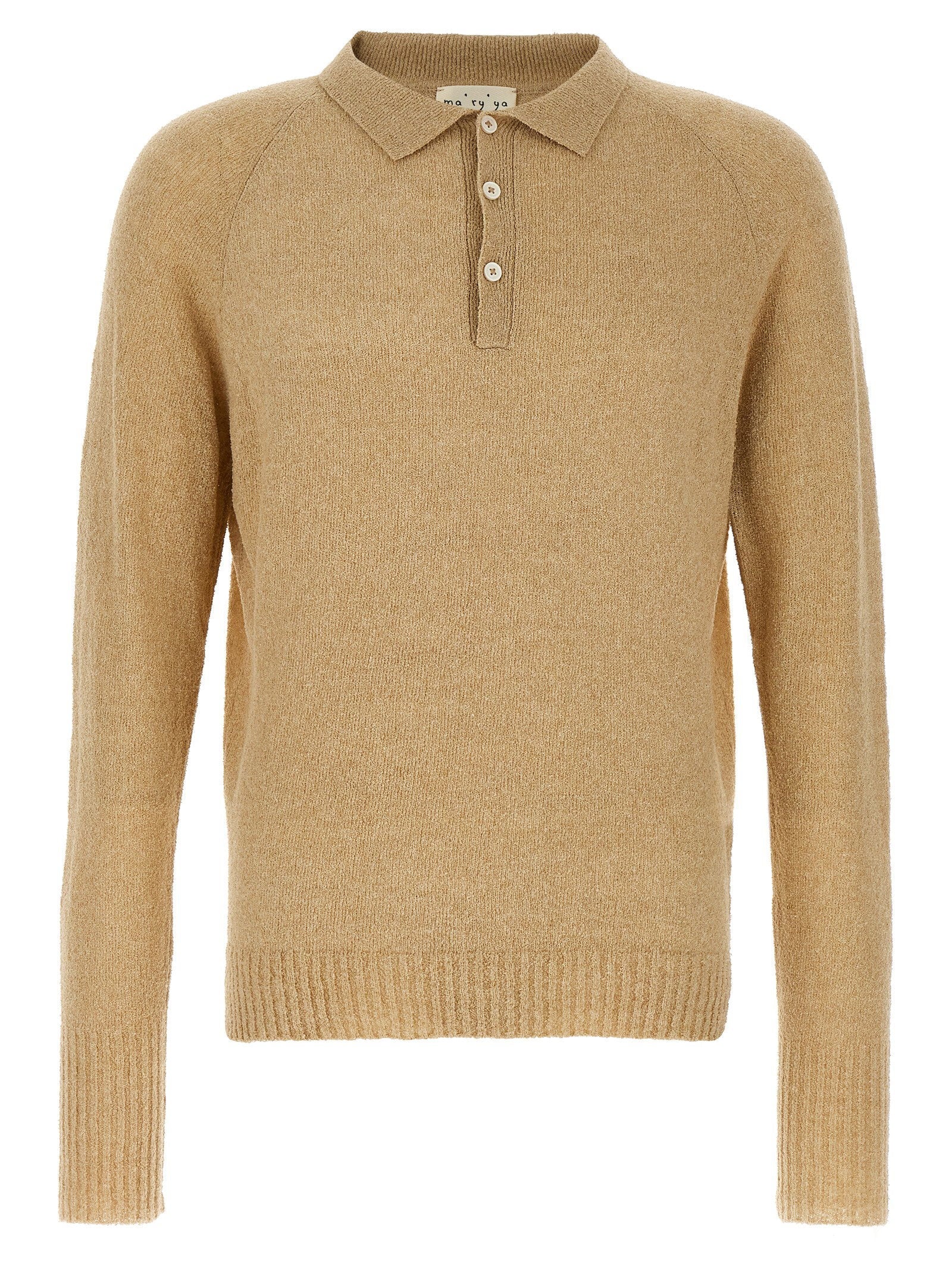 Ma'ry'ya Ma'ry'ya Bouclé Cotton Polo Shirt