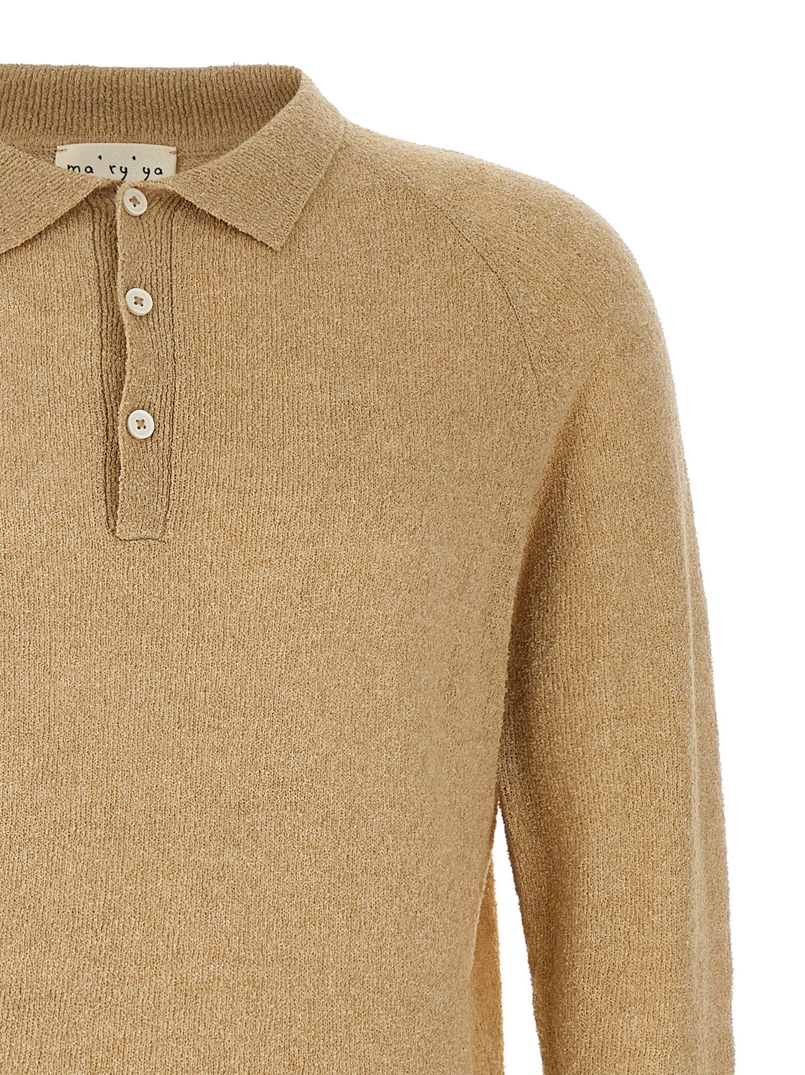 Ma'ry'ya Ma'ry'ya Bouclé Cotton Polo Shirt