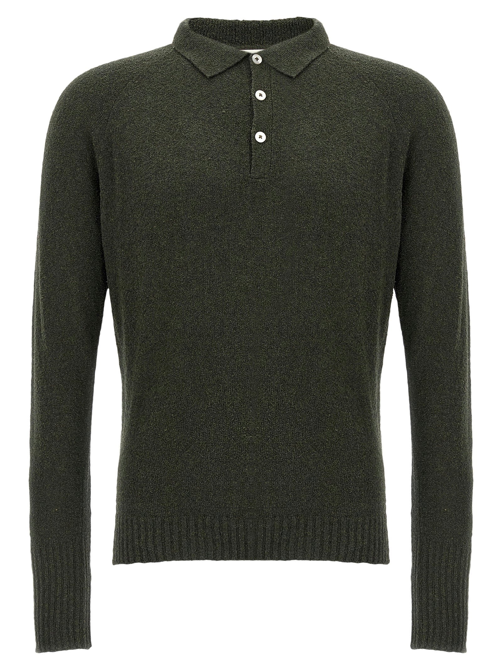 Ma'ry'ya Ma'ry'ya Bouclé Cotton Polo Shirt