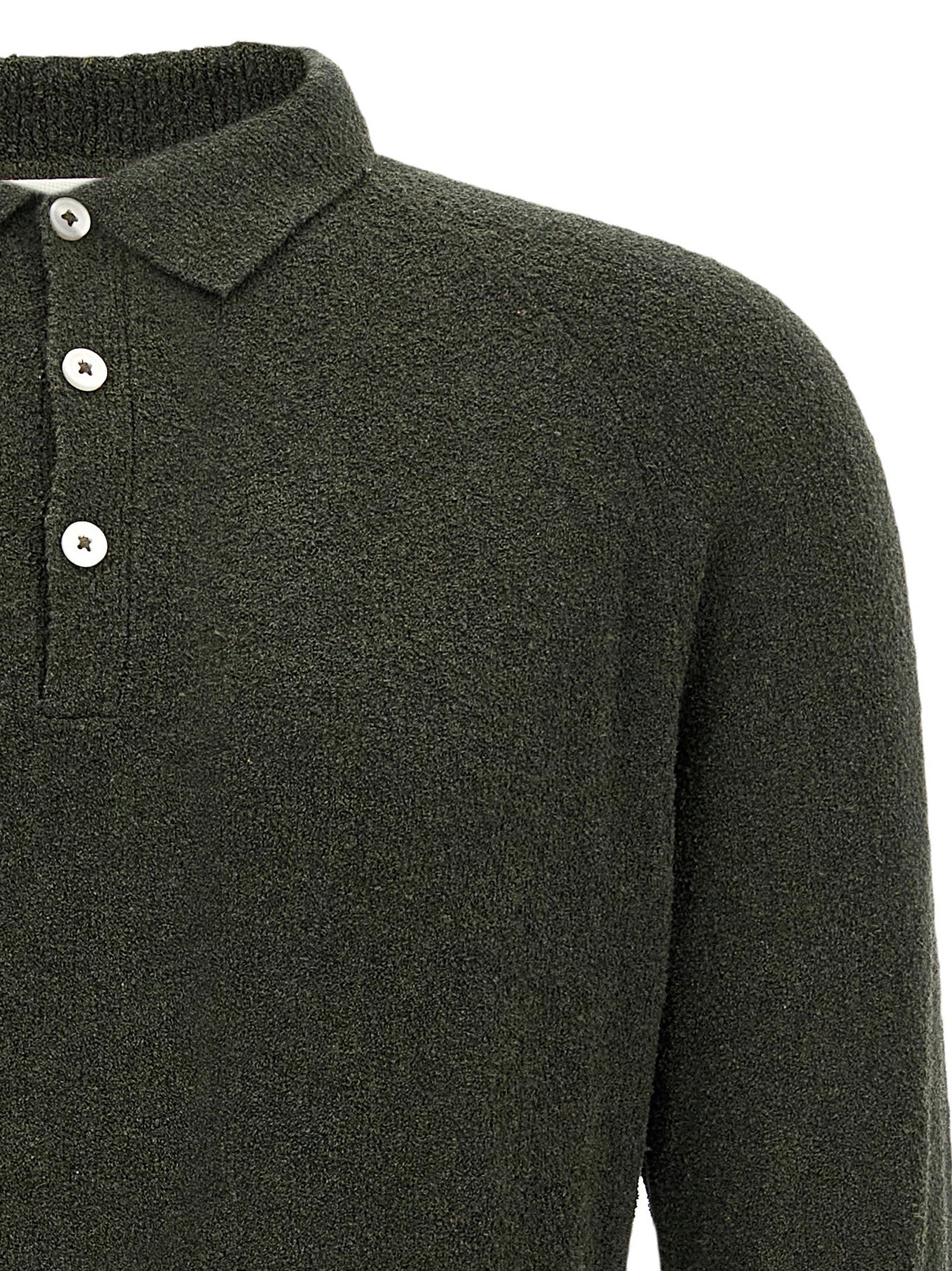 Ma'ry'ya Ma'ry'ya Bouclé Cotton Polo Shirt