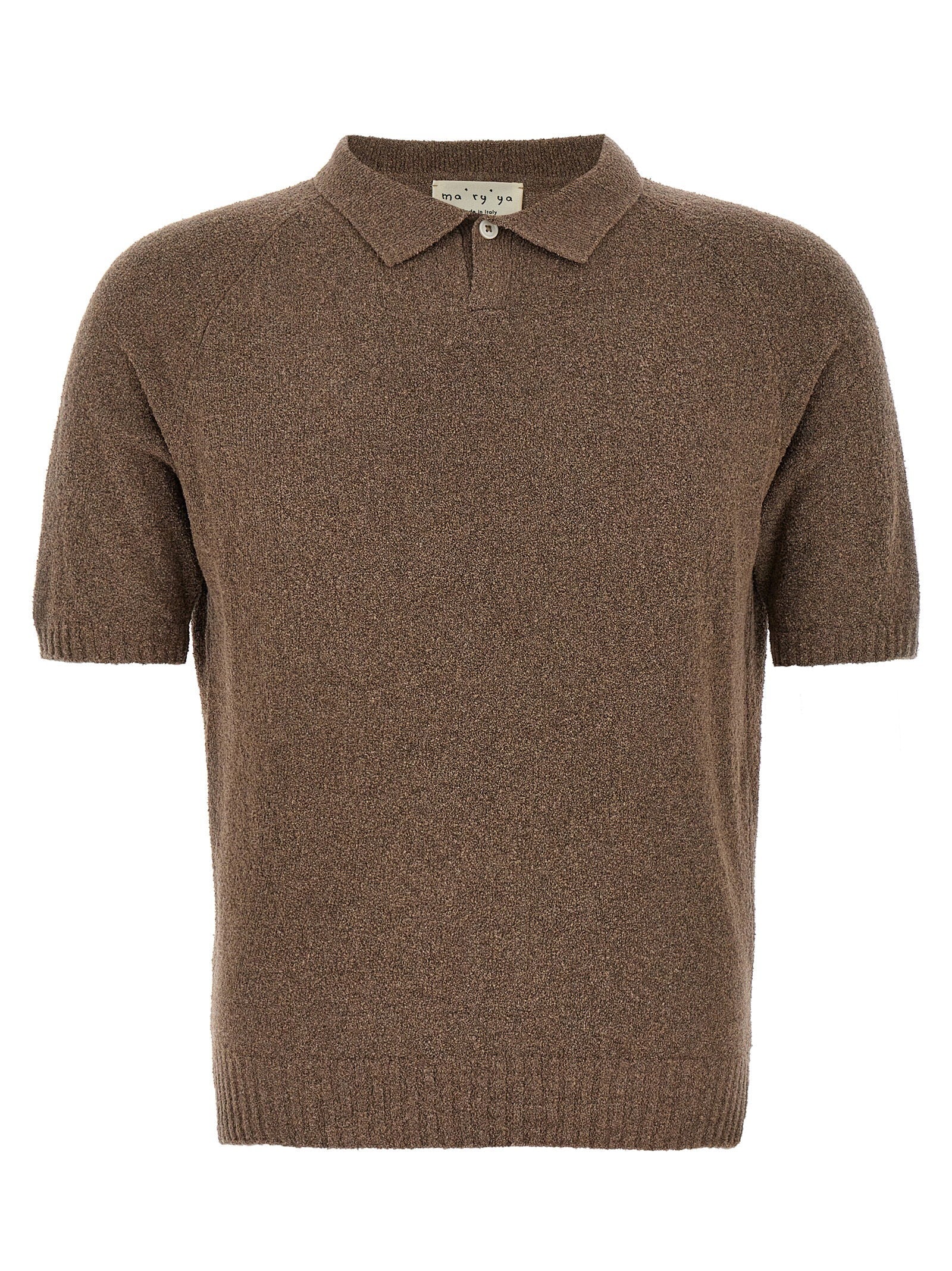 Ma'ry'ya Ma'ry'ya Bouclé Cotton Polo Shirt