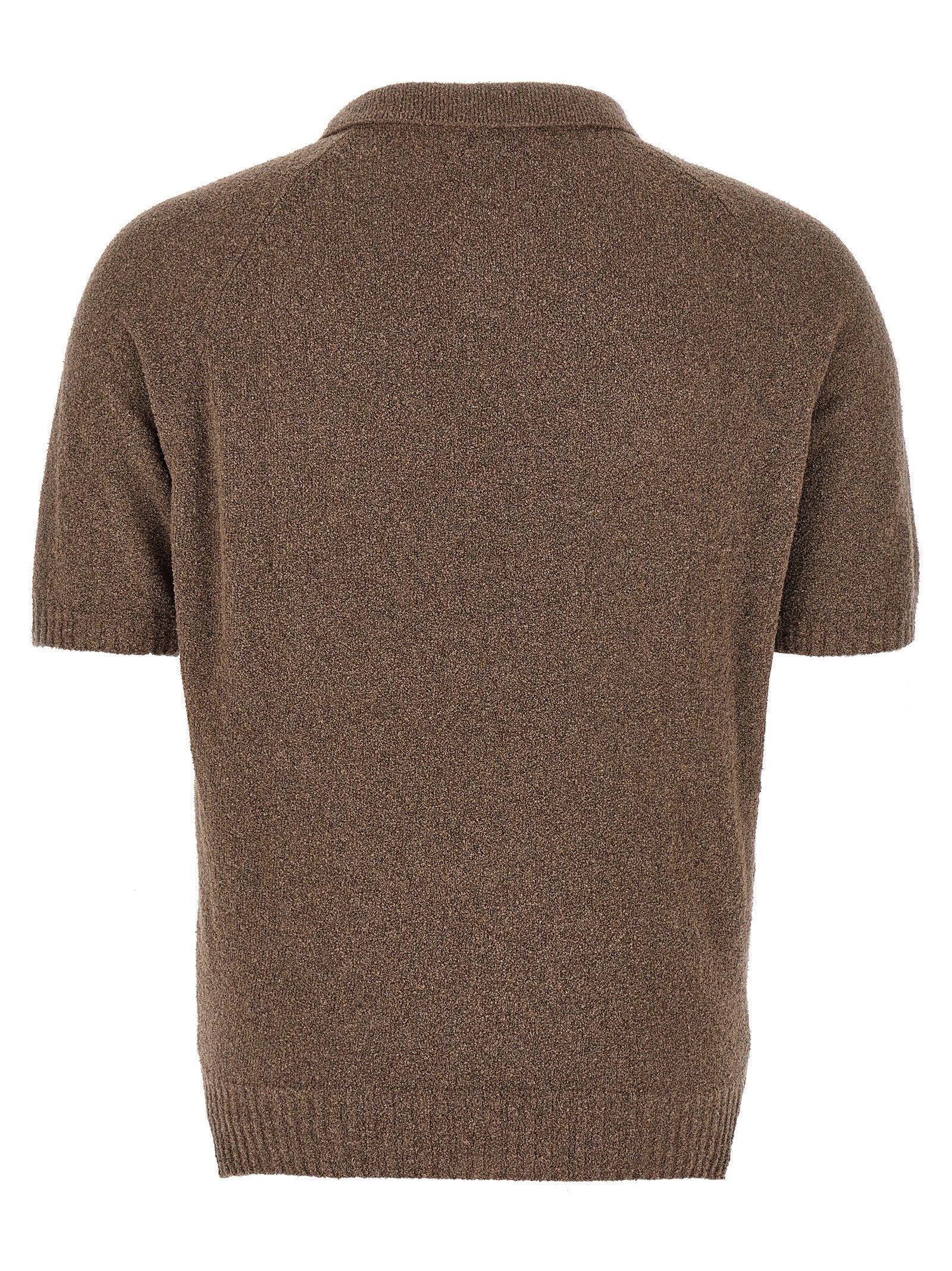 Ma'ry'ya Ma'ry'ya Bouclé Cotton Polo Shirt
