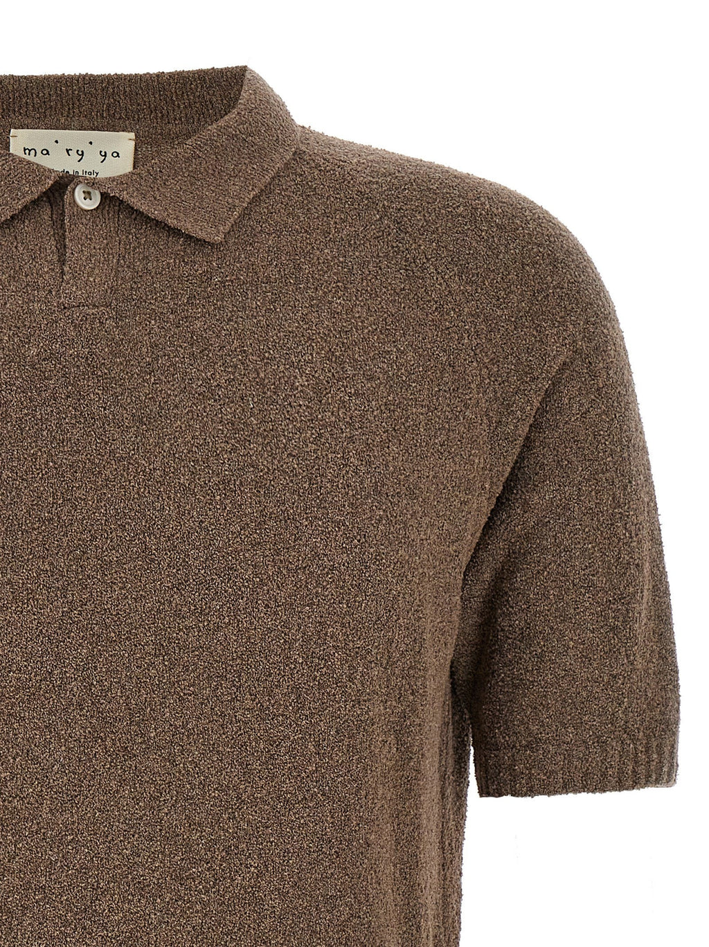 Ma'ry'ya Ma'ry'ya Bouclé Cotton Polo Shirt