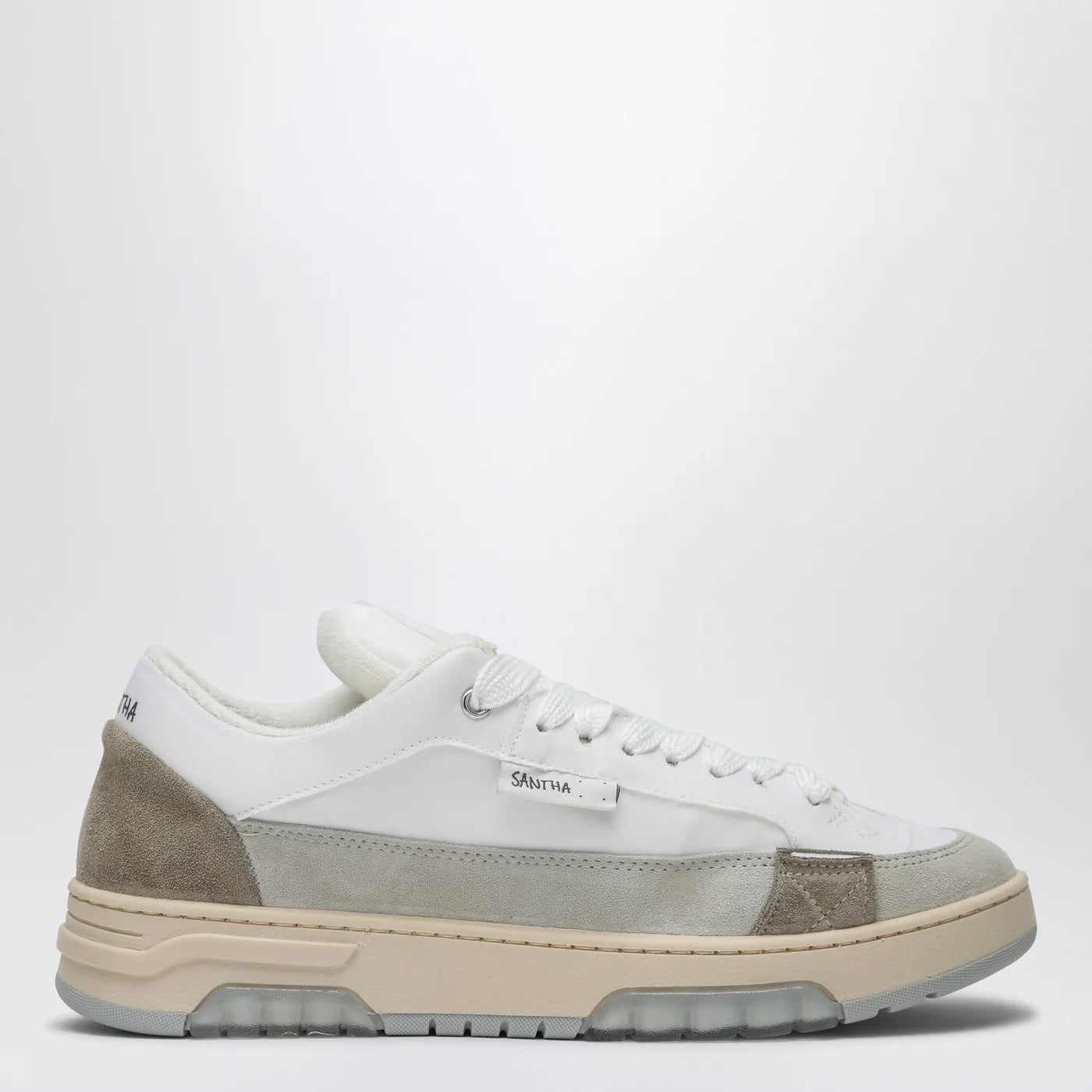 Santha White/grey colour-block sneaker