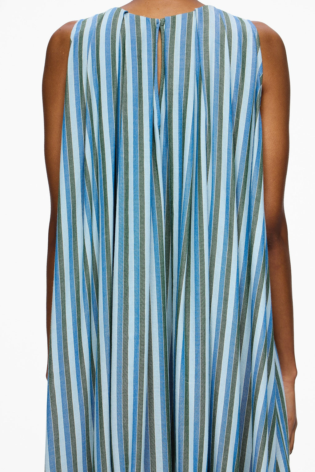 The Sleeveless Tiered Touareg Dress - Stripe 68