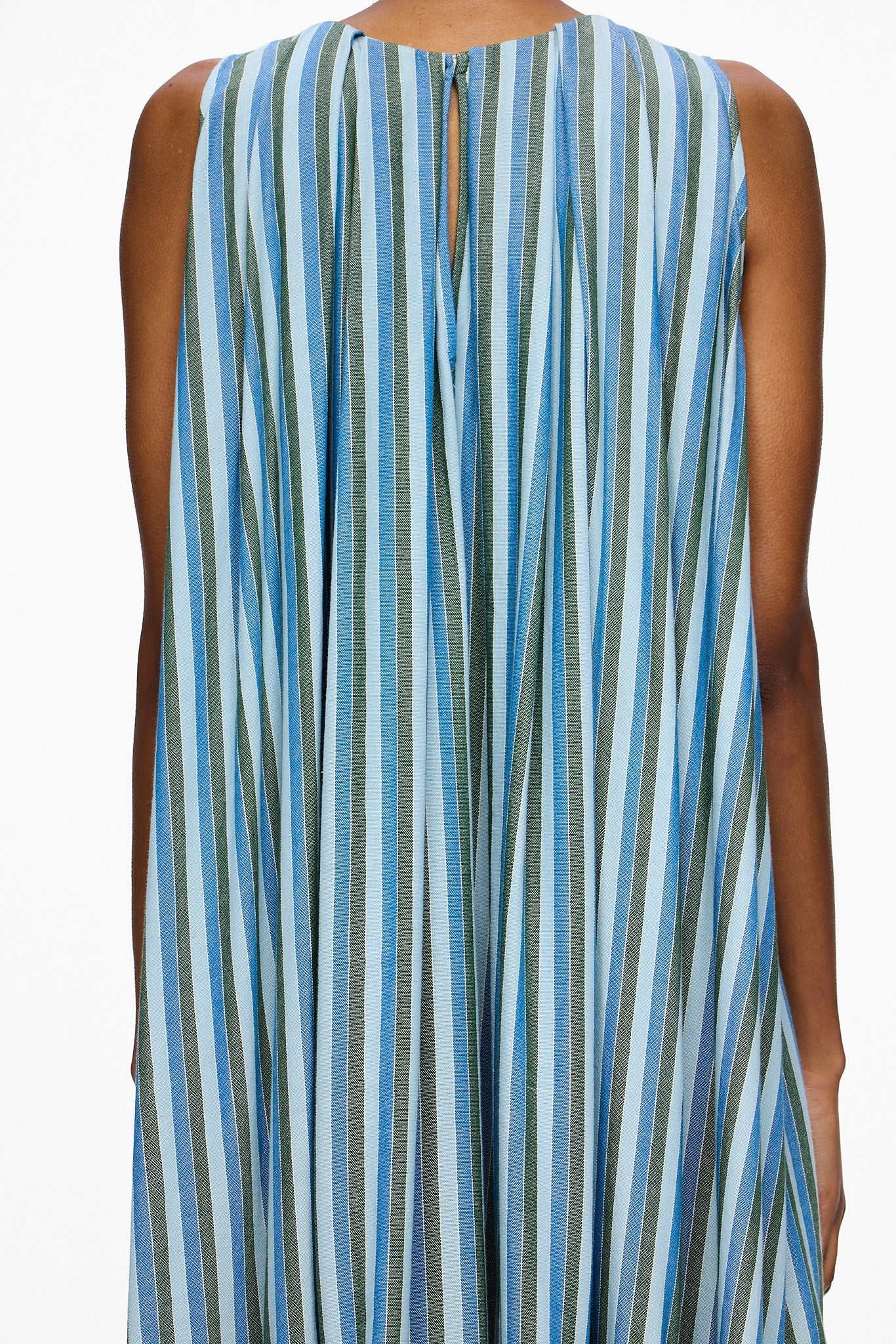 The Sleeveless Tiered Touareg Dress - Stripe 68