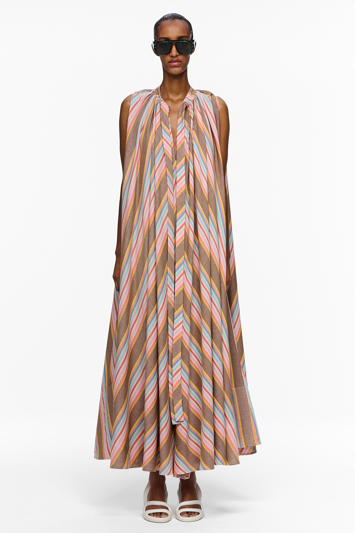 The Cape Dress - Stripe 77