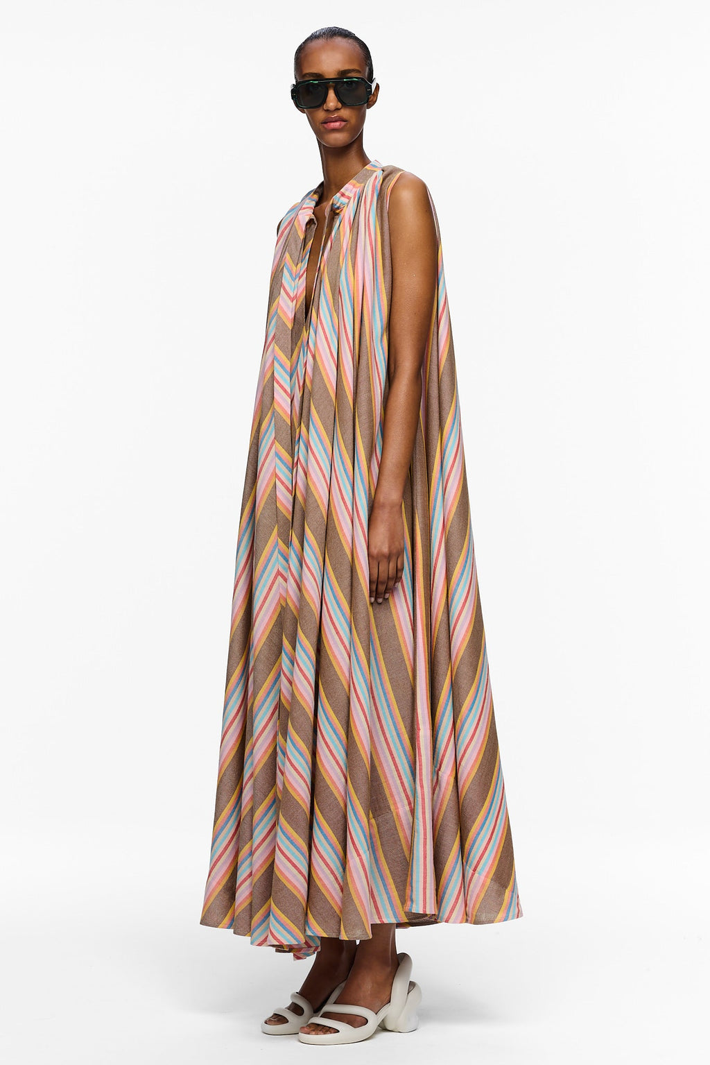 The Cape Dress - Stripe 77