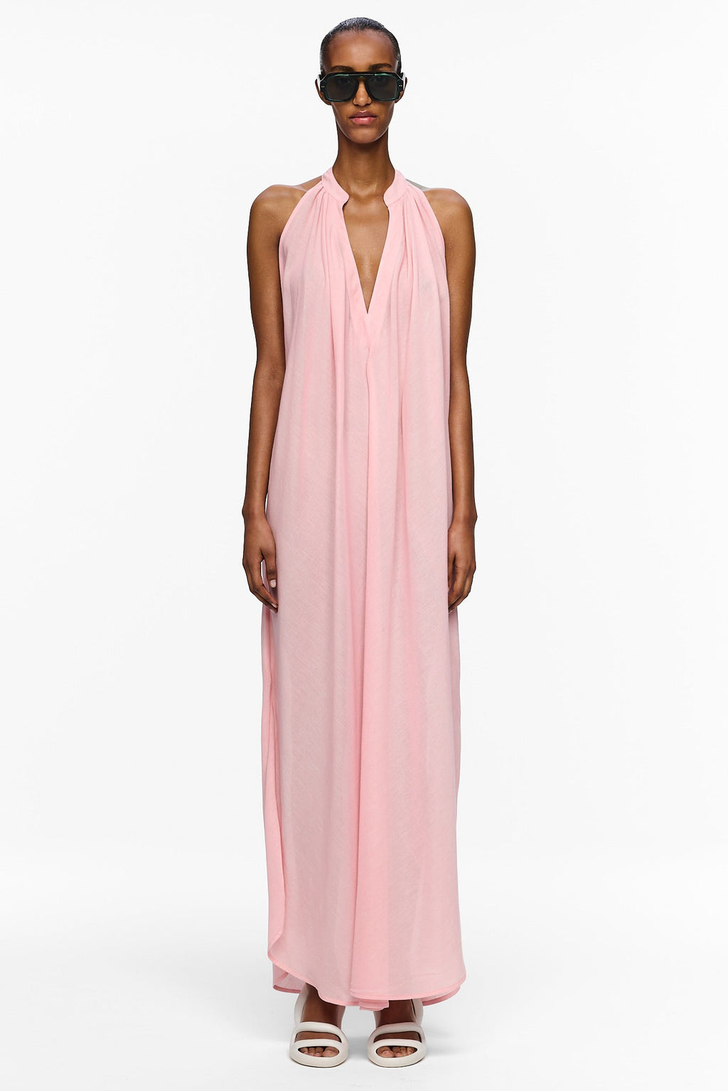 The Halter Dress - Cosmos Pink