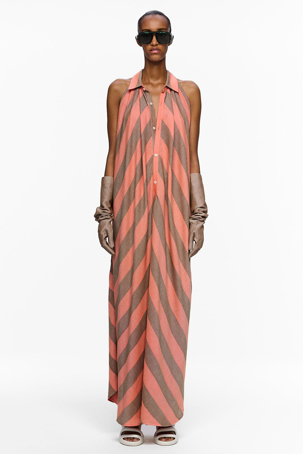 The Halter Dress - Stripe 62