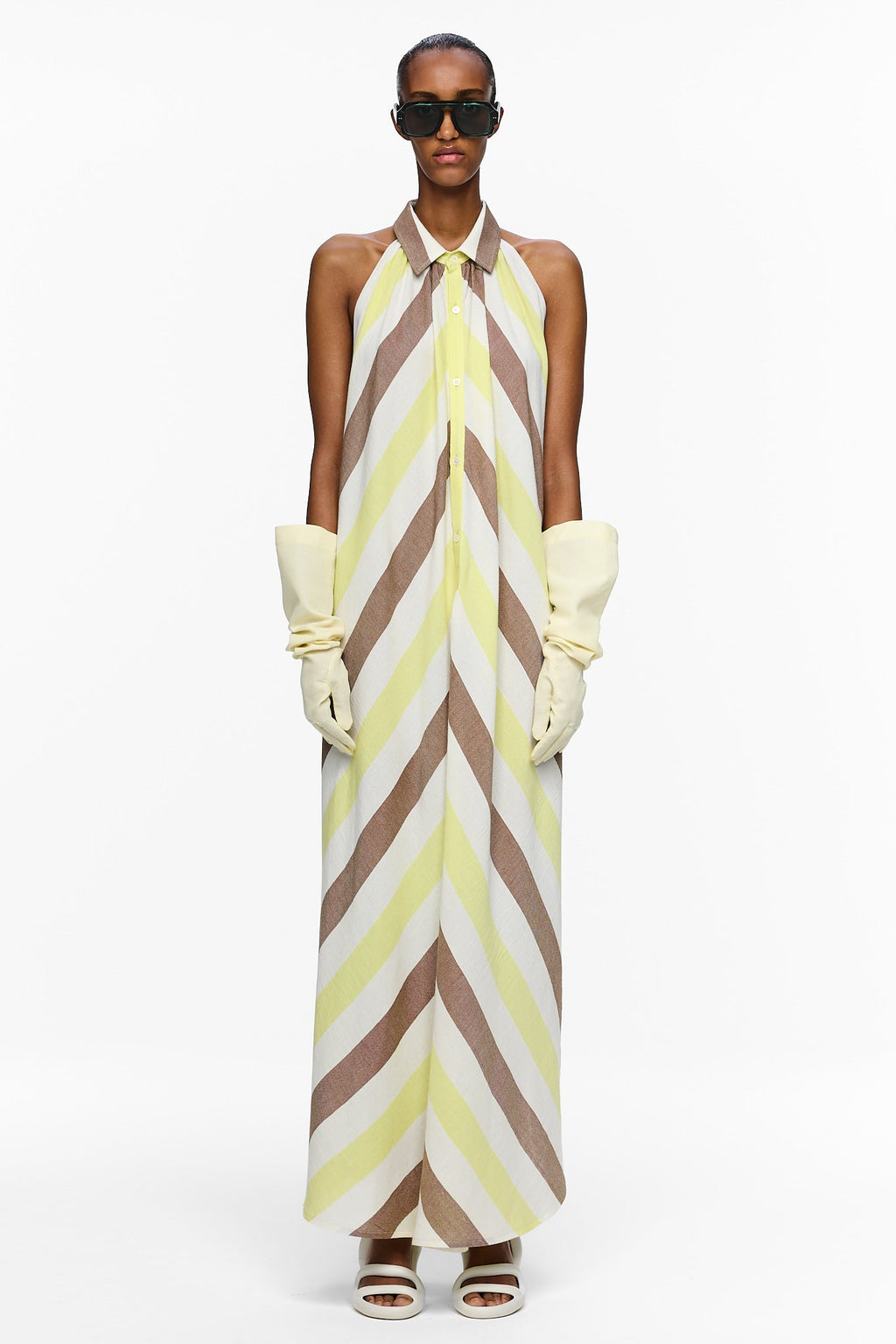 The Halter Dress - Stripe 19