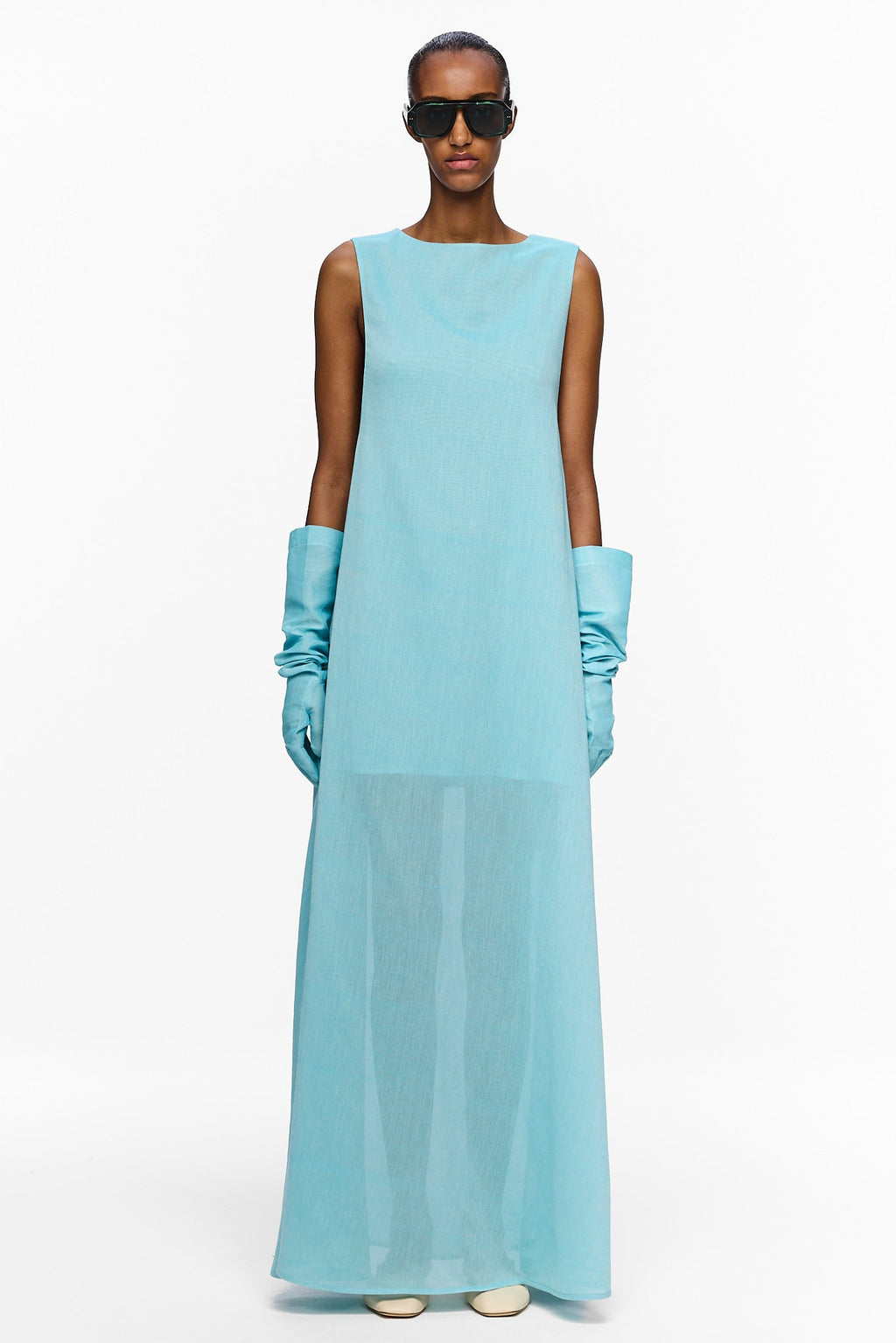 The Column Dress - Blue Ciel