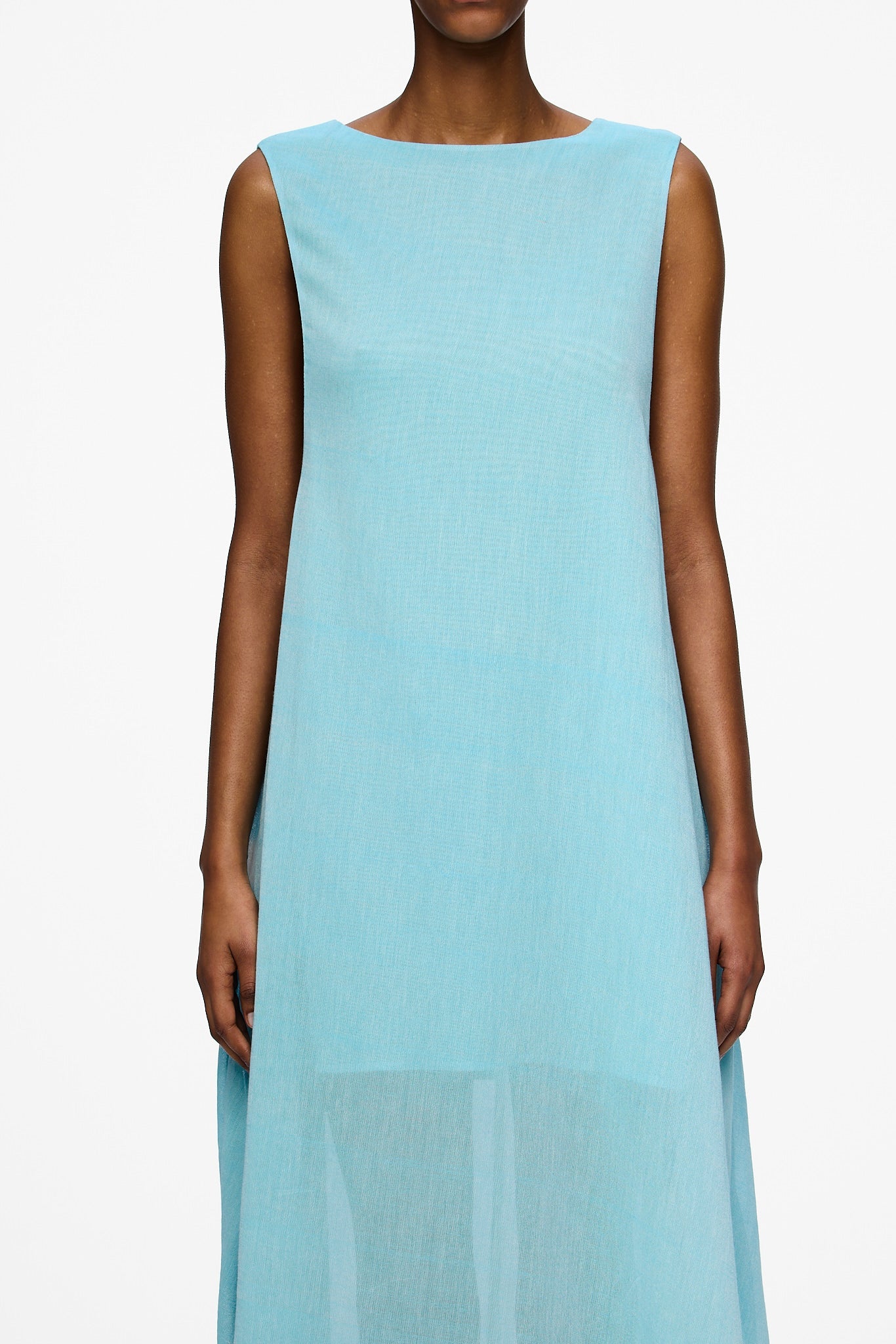The Column Dress - Blue Ciel