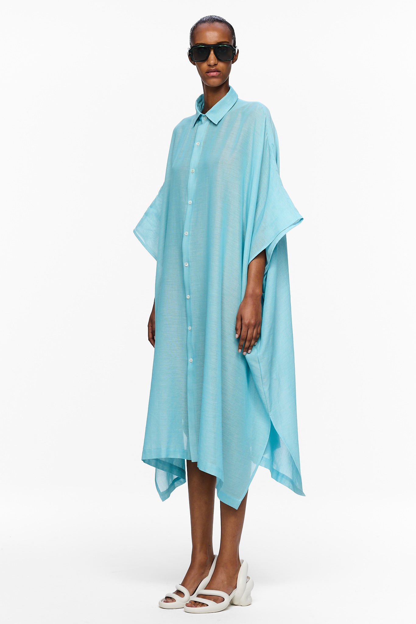 The Sleeveless Caftan - Blue Ciel